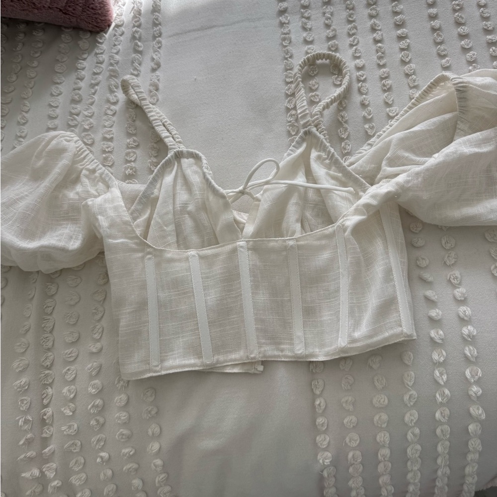 SABO corset puff sleeve top
